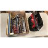 Image 1 : BOX AND HUSKY BAG OF WRENCHES AND SOCKETS