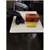 Image 1 : TACKLE BOX WITH CONTENTS AND SIZE 11 RUBBER BOOTS