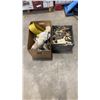 Image 1 : BOX AND CRATE OF GREASE GUNS, LIFTING STRAPS, ELECTRICAL AND MORE