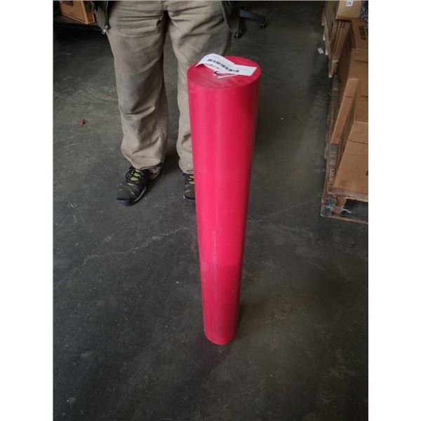 23 INCH LONG 4 INCH DIAMETER PIECE OF PLASTIC STOCK