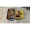 Image 1 : BOX AND CRATE OF CAULKING GUNS, PIPE FITTINGS, CLAMPS AND MORE