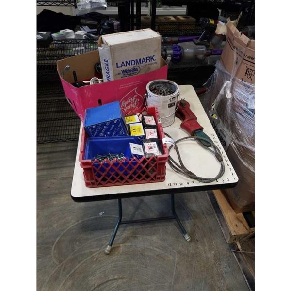 LOT OF HARDWARE AND SHOP SUPPLIES