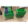 Image 1 : 7 STACKING TOTES WITH PARTS BIN AND TRAY