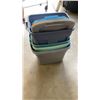 Image 2 : 5 TOTES WITH 4 LIDS