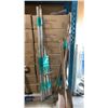 Image 1 : LOT OF GARDEN TOOLS, CONCRETE FLOAT, RAKE, SHOVEL , HOE