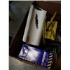 Image 8 : 2 BOXES OF EXTENTION CORDS, TROUBLE LIGHTS, TOOLS, FILES, EARPLUGS