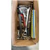 Image 2 : BOX OF TOOLS AND LARGE WRENCHES