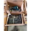 Image 1 : 2 BOXES OF POWER TOOLS, EXTENTIONS CORDS, POWER CABLES