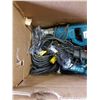 Image 2 : 2 BOXES OF POWER TOOLS, EXTENTIONS CORDS, POWER CABLES