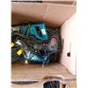 Image 3 : 2 BOXES OF POWER TOOLS, EXTENTIONS CORDS, POWER CABLES