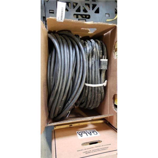 BOX OF EXTENTION CORDS, TROUBLE LIGHTS