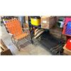 Image 1 : TENNIS / VOLLEYBALL NET AND FOLDING ROCKING PATIO CHAIR