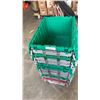 Image 2 : 14 STACKING TOTES WITH BUILT IN LIDS