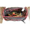 Image 1 : TOOLBAG WITH TOOLS, CHISELS, SCREWDRIVERS, HAMMER, HEX WRENCHES, MEASURING TAPE