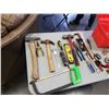 Image 2 : HOME DEPOT TOOLBOX WITH CONTENTS, TOOLS, HAMMERS, WOOD PLANE, PRY BAR