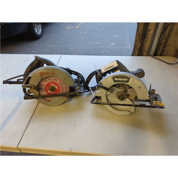 2 CIRCULAR SAWS BOSCH AND MASTERCRAFT BOTH WORKING