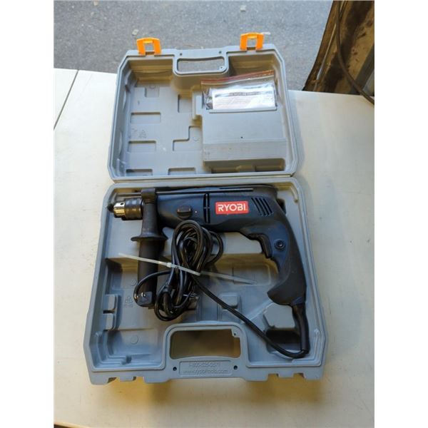 RYOBI 1/2" HAMMER DRILL WORKING WITH CASE