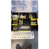 Image 2 : HUSKY ROLLING TOOL BAG WITH TOOLS - HARDWARE ORGANIZER WITH CONTENTS, SAWS, WELDING MASK, POWER BAR