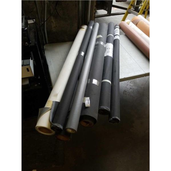 7 ROLLS OF VINYL MATERIAL - VARIOUS COLORS