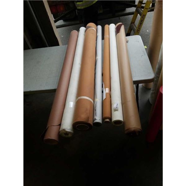 7 ROLLS OF VINYL MATERIAL - VARIOUS COLORS