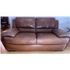 Image 2 : Leather Love Seat 62L x 33H x 39D