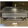 Image 1 : Server Chafing Dish Set 2 Glass Trays Candles