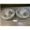 Image 1 : 2 Serving Bowls  Frosted Glass 10"