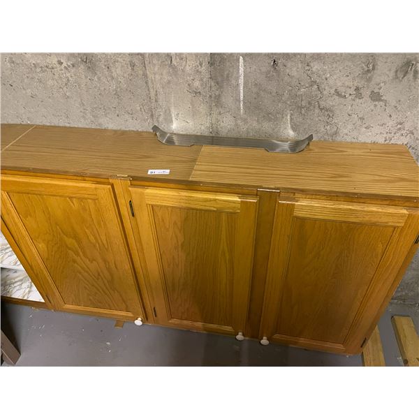Oak Cabinets 35H x 83L x 14D