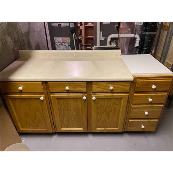 Oak Cabinets 36H x 71L x 26D