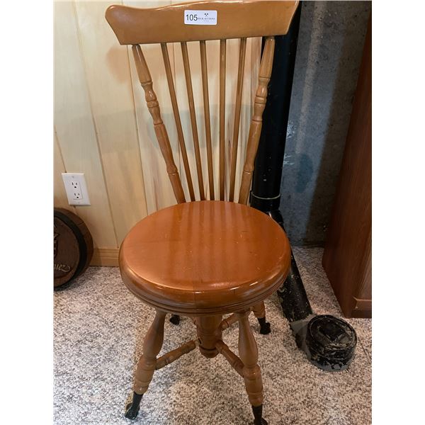 Claw Foot Piano Chair 34H