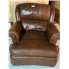 Image 1 : Leather Chair Worn 33H x 32W x 40D