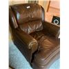 Image 2 : Leather Chair Worn 33H x 32W x 40D