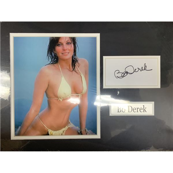 Bo Derek signature cut and photo collage