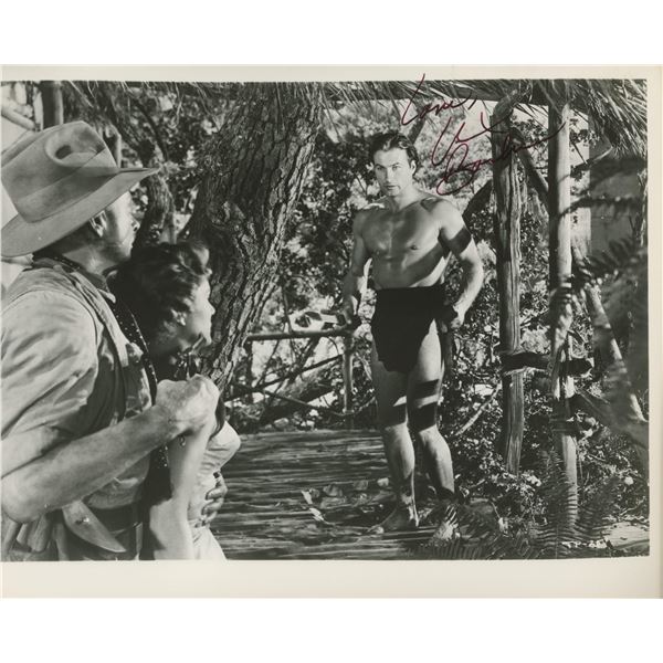 Tarzan Lex Barker signed movie photo