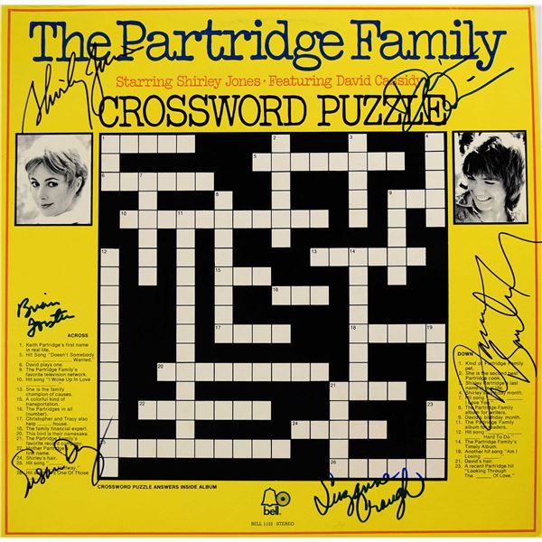 The Partridge Family signed Crossword Puzzle album