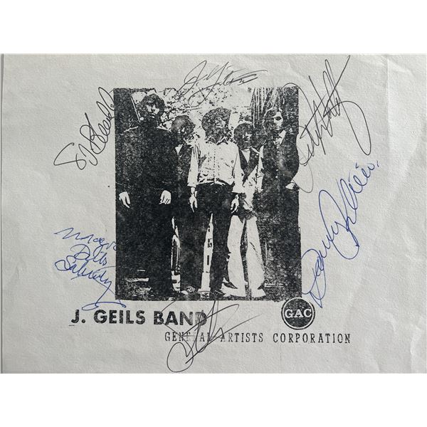 J. Geils Band signed promo flat