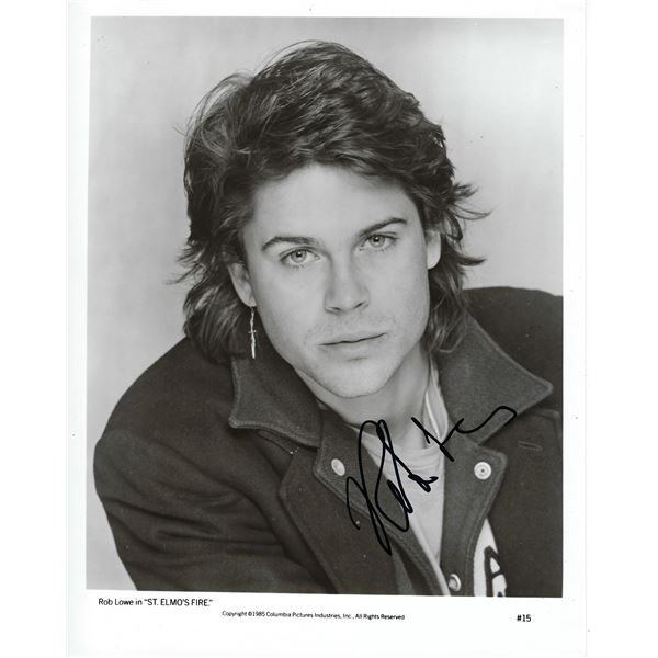 St. Elmo's Fire Rob Lowe signed movie photo