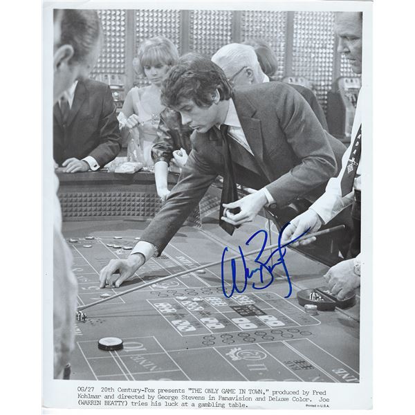 The Only Game in Town Warren Beatty signed movie photo