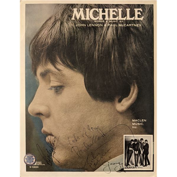 The Beatles Michelle signed sheet music