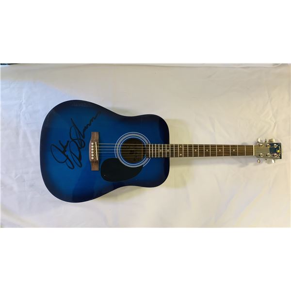 Jackie DeShannon signed blue sunburst Indiana acoustic