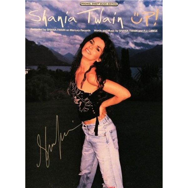 Shania Twain signed sheet music