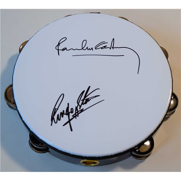 Paul McCartney & Ringo Starr signed 10 Inch Tambourine