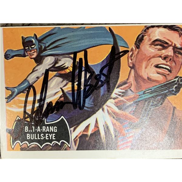 Adam West Batman signed 1966 trading card