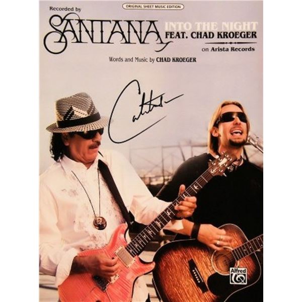 Carlos Santana signed sheet music