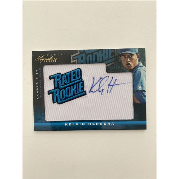 2012 Panini Signature Series Kelvin Herrera Signed Rookie Patch