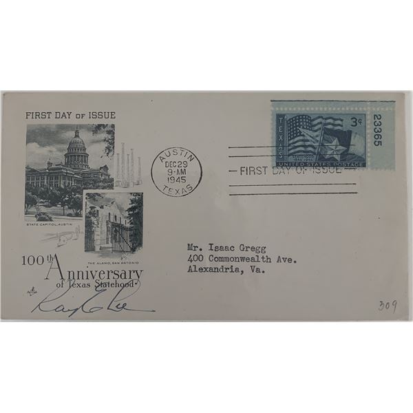 Ray E. Lee signed first day cover