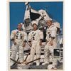 Image 1 : Apollo 12 official NASA photo with Apollo 8 stamp