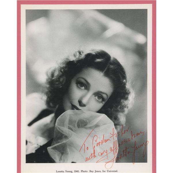 Loretta Young signed photo