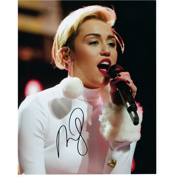 Miley Cyrus signed photo