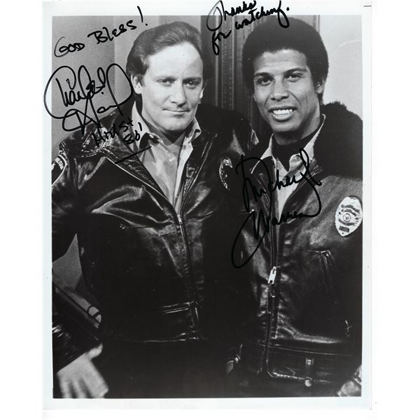 Hill Street Blues Charles Haid and Michael Warren Signed Photo